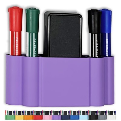 Magnetic Dry Erase Marker Holder - Super Strong for Magnetic Glass Whiteboard...