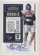 2020 Panini Contenders Rookie Ticket Stub 53/90 Ross Blacklock #165 Auto s3g