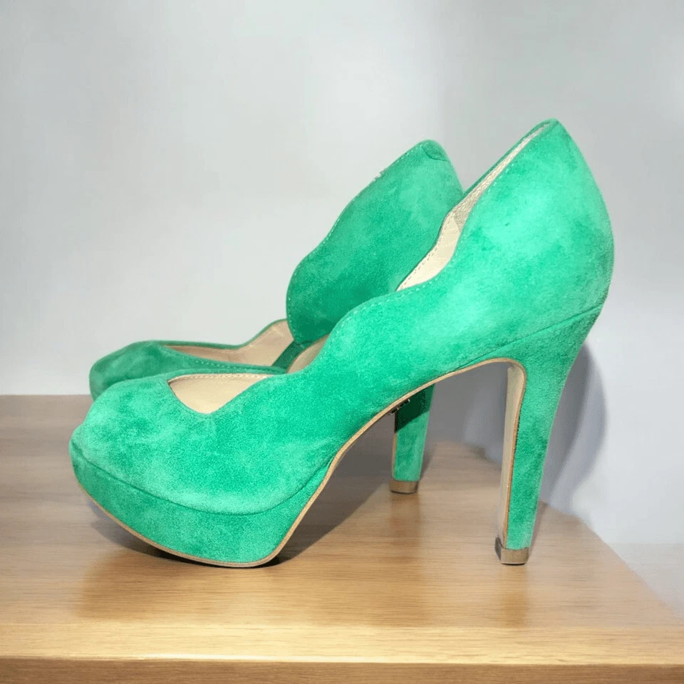 Tacones Staccato de gamuza punta abierta talla 35/5 Foto 4 de 4