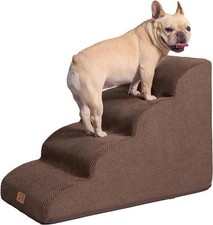 4 Step Dog Stairs for High Bed  Sofa, Pet Steps Ramp for Small Dogs,Senior Cats