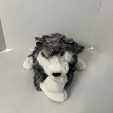 Folkmanis Folktails Hand Puppet Large Gray White Timber Wolf Dog Realistic Plush