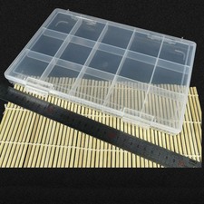 Transparent Storage Box 6/8/15/18 Compartment Slot Plastic Craft Organizer