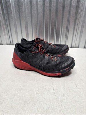 Salomon Sense Ride 4 Trail Running Shoes Black Red Outdoor Men s Size 9