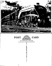 Steam Train Postcard The Talisman Railway Scene Ohio Vintage Collectible