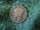 1918 United States Mercury Dime - 90% Silver 10 Cents Coin  Nice Type Coin
