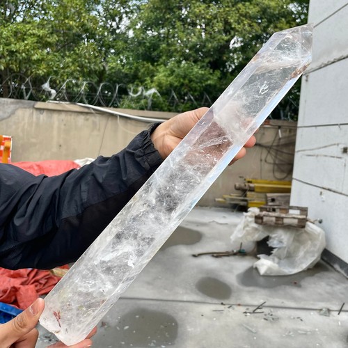 4.38LB Natural clear white crystal obelisk Crystal energy column Reiki healing - 第 19/20 張圖片