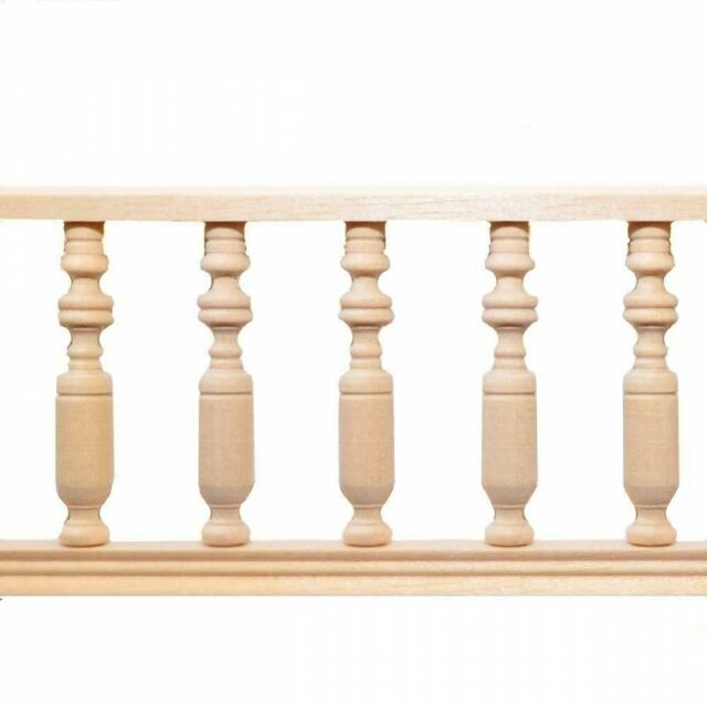 Dolls House Balcony Porch Railing Miniature Mini Mundus Builders DIY Bare Wood Dolls House Balcony Porch Railing Miniature Mini Mundus Builders DIY Bare Wood