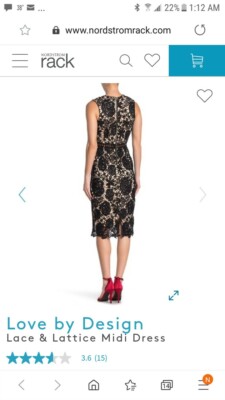love x design dress nordstrom rack Love X Design Lace Midi dress Size XS Lace & lattice with nude lining