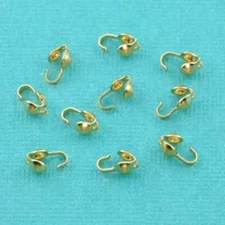 14K Gold Filled Clam Shell Crimp Bead Tip Cord Knot Cover (10)