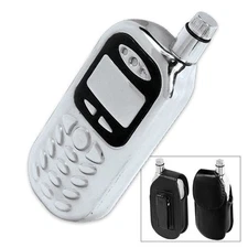 NEW Stainless Steel Cell Phone Hip Flask with Black Case, 4 Ounces