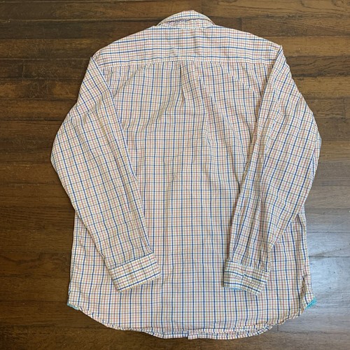 Covington Shirt Men Large Button Down Long Sleeve Multicolor Check 100% Cotton - Picture 7 of 7