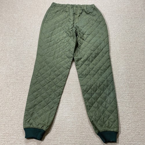 VINTAGE Helly Hansen Trousers Mens 34x31 Green Quilted Rain Sailing Gear - Picture 13 of 14