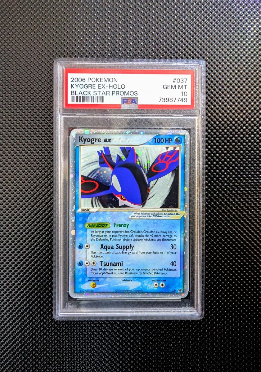 PSA 10 2006 Kyogre EX Black Star Promo Holo Rare #037 Pop 18 PSA 10 2006 Kyogre EX Black Star Promo Holo Rare #037 Pop 18