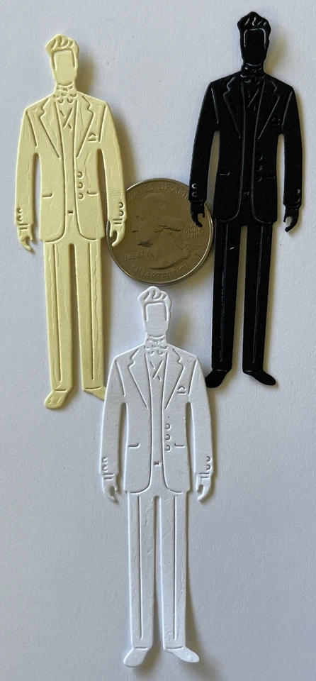 HERMOSA PAREJA DE BODAS Troquelada (6 piezas) Casada •Anuncio•Invitación •Celebrar Foto 3 de 4