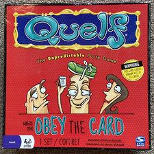 QUELF Board Game Unpredictable Party Game Obey The Card Spin Master