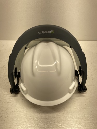 MSA 12 Cal Enespro Face Shield con staffa scanalata e cappello rigido bianco H12HTH taglia Md - Foto 3 di 14