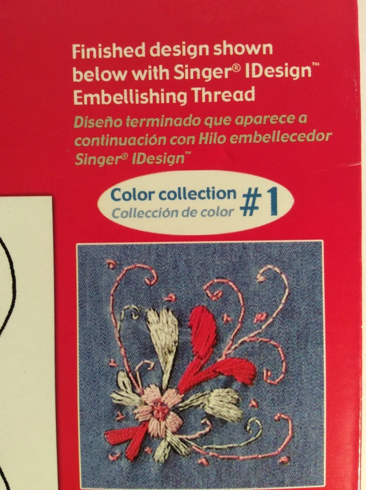 IRON ON Floral Design for Thread or Markers Embellishment Singer iDesign - Image 2 of 4