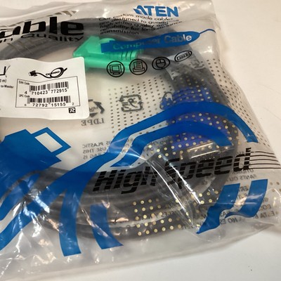 ATEN USB KVM Kabel 3m, 3m, VGA, schwarz, HD-15, USB A, SPHD-15, Stecker/Stecker