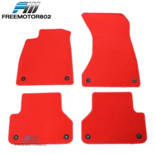 Fits 18-24 Audi A5 RS5 S5 Sportback Nylon Floor Mats Red Front Rear Carpet Set
