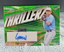 2022 Leaf Metal Thrillerz Curtis Mead Auto 1/2 Tampa Bay Rays Green