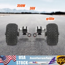 2 Go-karts Engines  Wheels 36v 350w For Electric Wheelchairs Brush Gear Motor