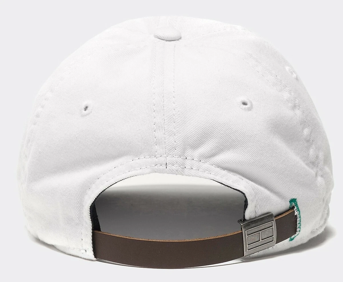 Tommy Hilfiger Logo BaseBall Cap Ball Hat Military NWT One Size Men white