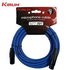 Kirlin 25FT XLR Male to XLR Female 20AWG Microphone Cable Blue MPC-270 PB-25/BL