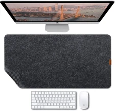 Felt Desk Mat,Non-Slip Mouse Pad 35.4"X15.7 Office Supplies Desk Protector 