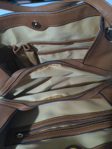 Bolso de Mano de Diseñador Jose Hess Danbury Como Nuevo Marrón Claro NUEVO - Imagen 8 de 10