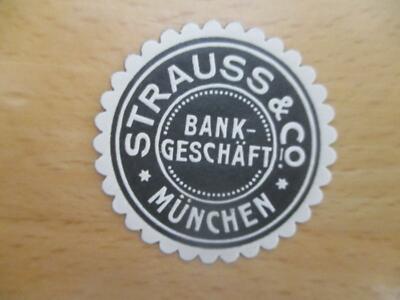 (6769) Reklamemarke - Strauss & Co Bankgeschäft München