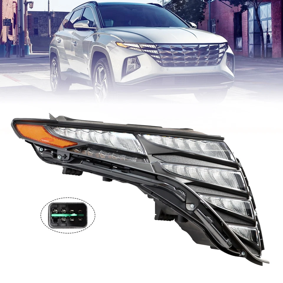 Faro LED DRL para Hyundai Tucson 2022-2024 lado pasajero negro 92208CW010 Foto 2 de 4
