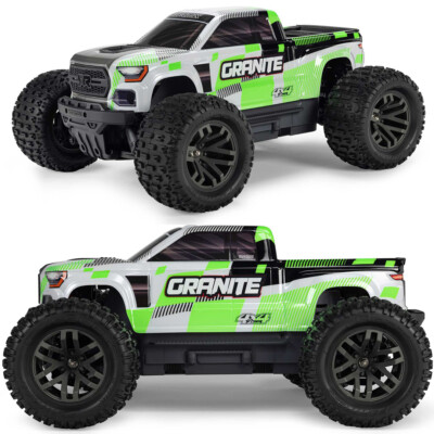 ARRMA ARA4202V4T1 1/10 GRANITE MEGA 665 4X4 RTR Brushed Monster Truck, Green