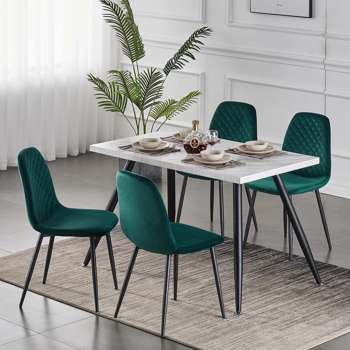 Grey and white kitchen chairs online