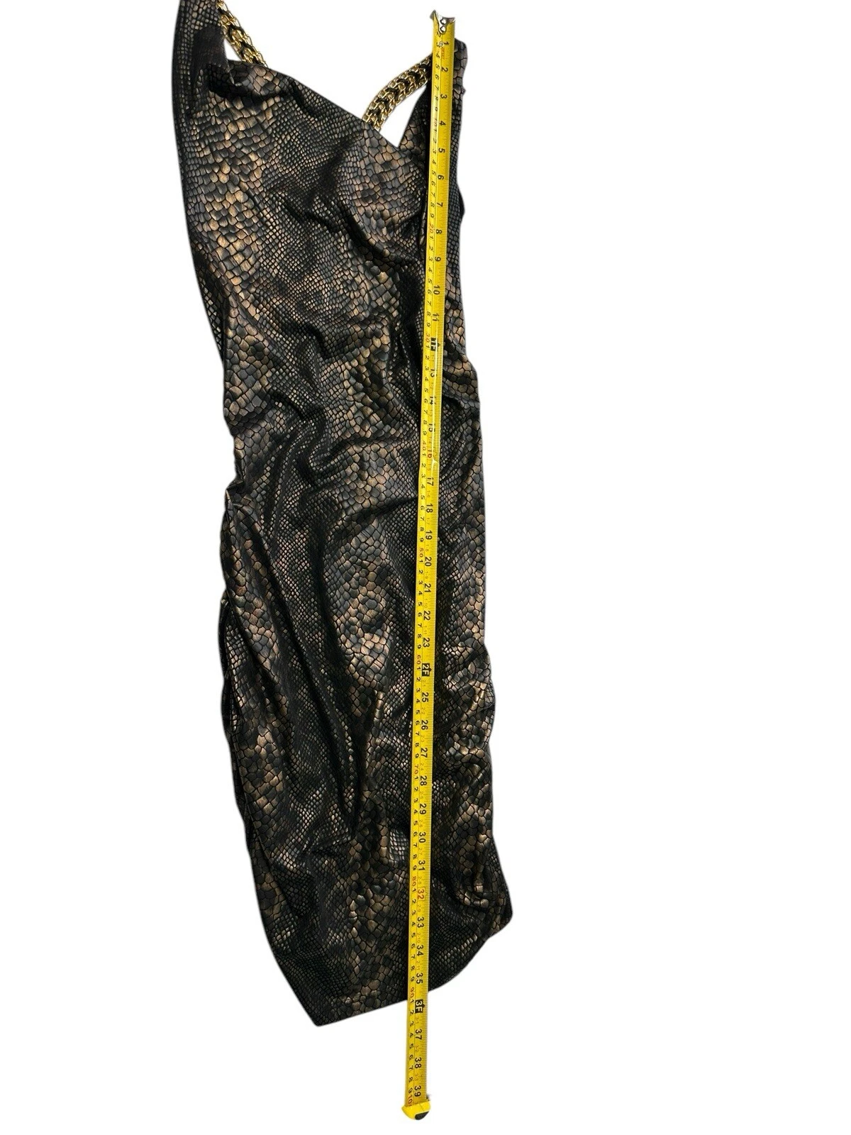 VETEMENTS Abito body donna Eien Apparel pelle di serpente taglia L gotico punk spigoloso catena animale