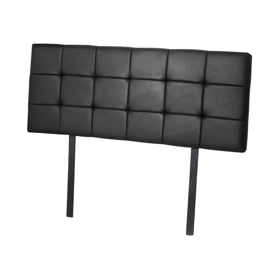PU Leather Double Bed Deluxe Headboard Bedhead Bedroom Furniture - Black - image 4 of 4