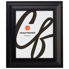 Contemporary Upscale, 2" Satin Black Picture Frames, Common Sizes, 4x5-24x36,