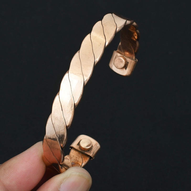 Pure Copper Magnetic Adjustable Handmade Vintage Bangle Jewelry CB-01-050