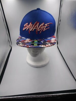 Savage Youth Adjustable Snapback Baseball Hat/Cap Nice blue Bright hat.