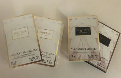 Alexander McQueen Eau Blanche EDP .05 fl oz x2 + McQueen EDP x2 .05 fl oz