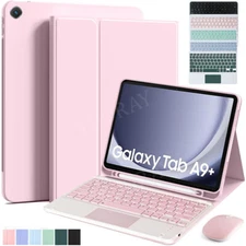 Touchpad Keyboard Case Mouse For Samsung Galaxy Tab A8 A9+ S9 FE/S9 S8 S7 Tablet