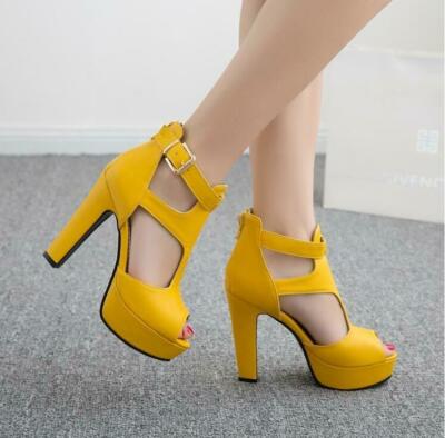 Summer Womens High Heel Platform Buckle Strap Party OL Shoes Summer Womens High Heel Platform Buckle Strap Party OL Shoes