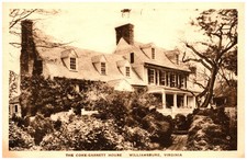 Williamsburg, VA Coke-Garrett House Exterior John Coke Colonial Sepia -A97