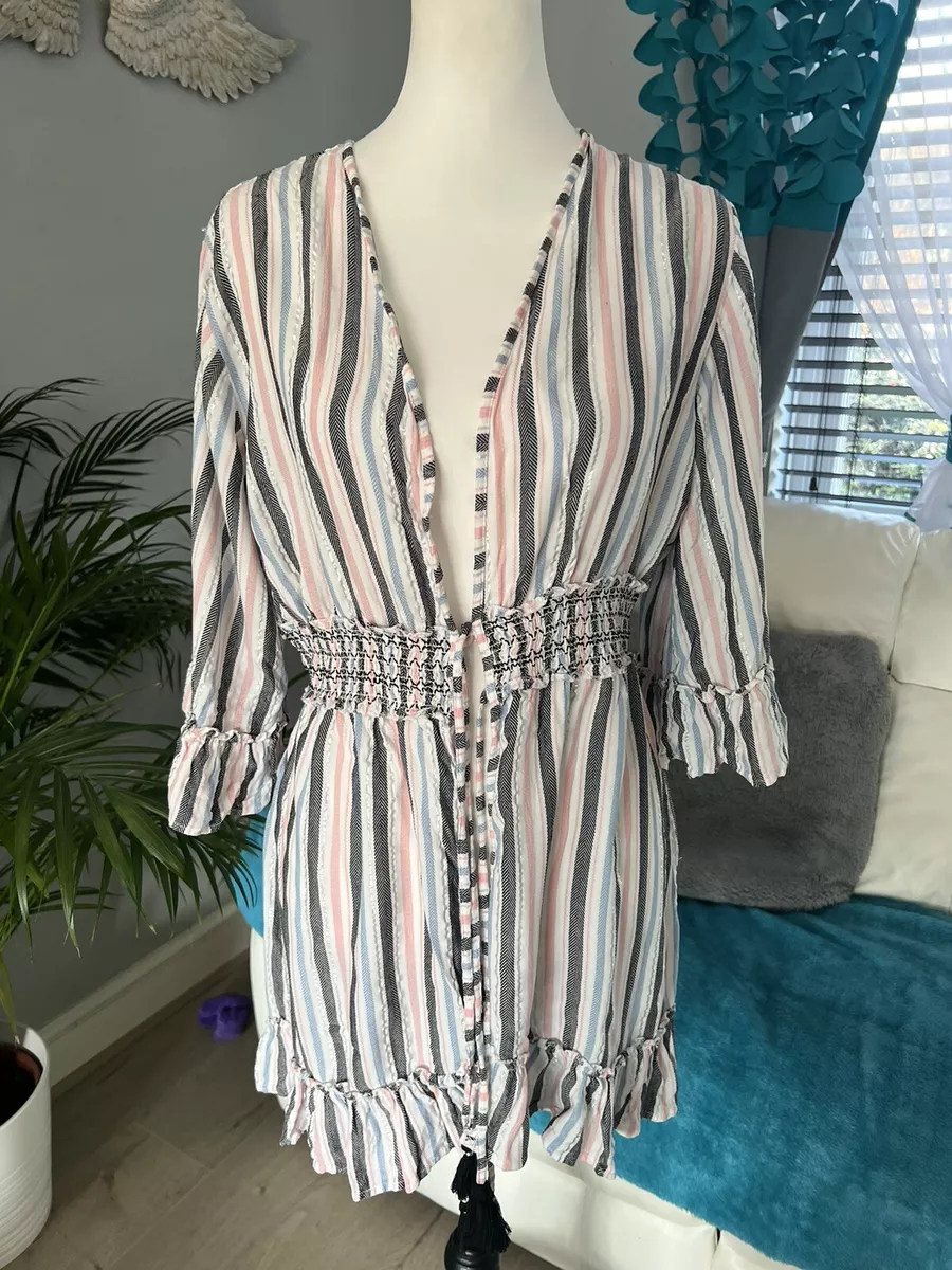 Beach Cover Up Size M Blue Island Excellent Condition