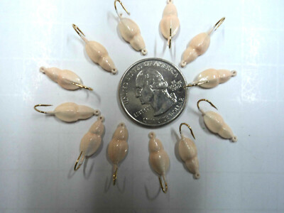 Jon's Ice Jigs Custom Painted Beetle Style (12) Size 8 Hook, Red Glow JIJ114