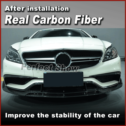 Fit for Mercedes Benz W218 CLS63AMG 2015-2017 REAL Carbon Fiber Front Bumper Lip - Picture 2 of 15