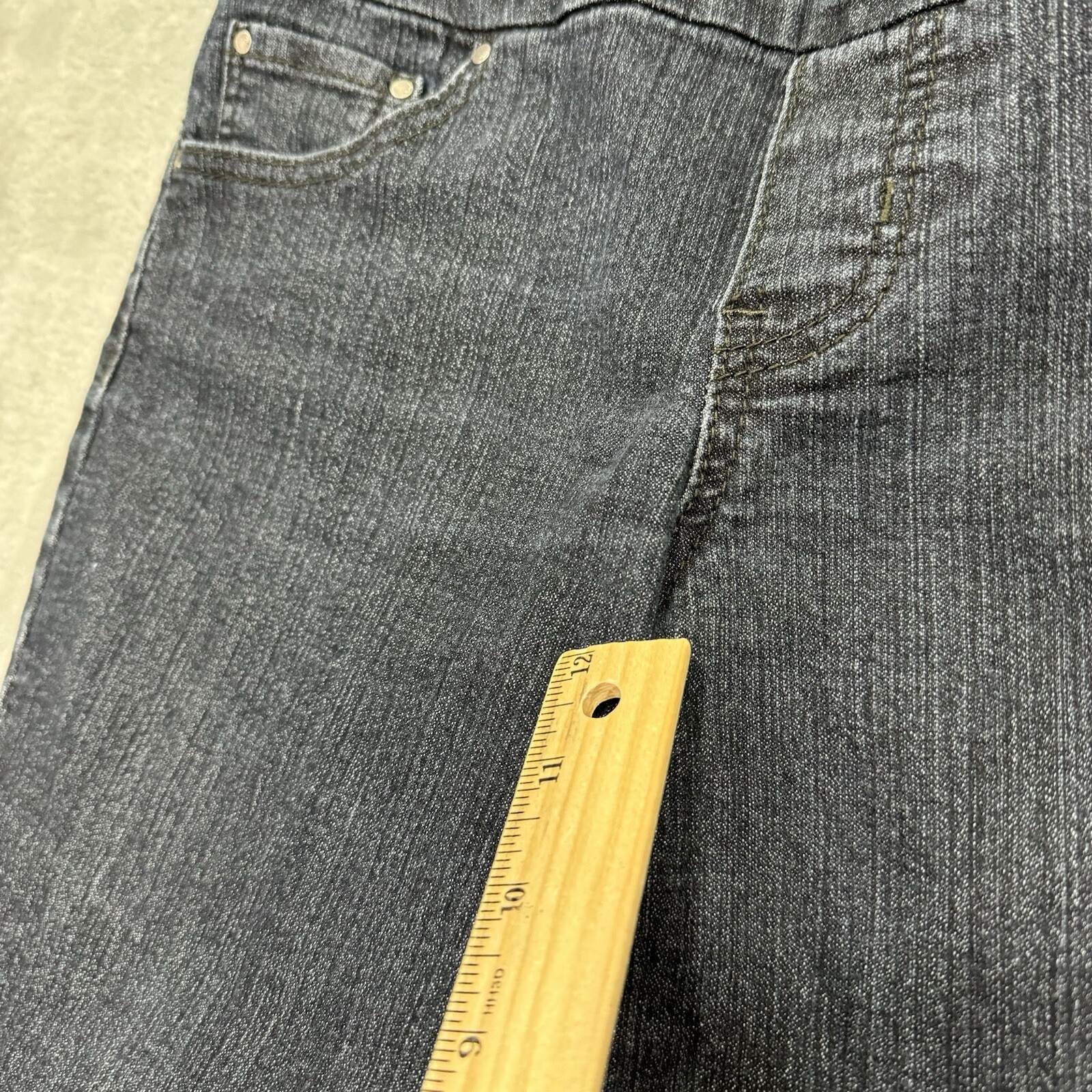 Jag Jeans Womens 10 Petite Blue High Rise Straight Stretch Dark Wash Pull On