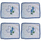 Texas Bluebonnet Hand Embroidered Dinner Napkin Set Of 4 Bread Basket Decoration — photo 1