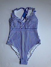 CUPSHE Women's One Piece Halter Deep V Neck Swimsuit Tummy Control Size XL