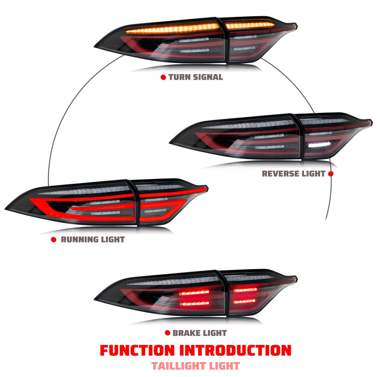 LED Tail Lights & Center Lamp for Toyota Corolla E210 2020-2024