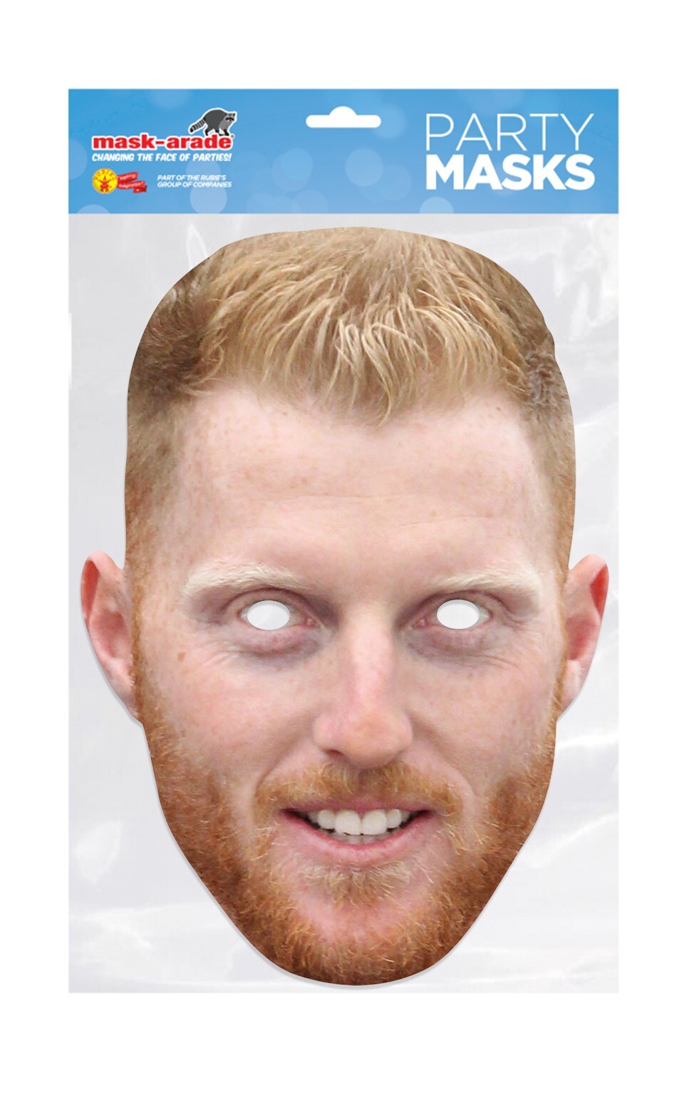 Ben Stokes 2D Card Party Face Mask Cricketer -  Fancy Dress Up